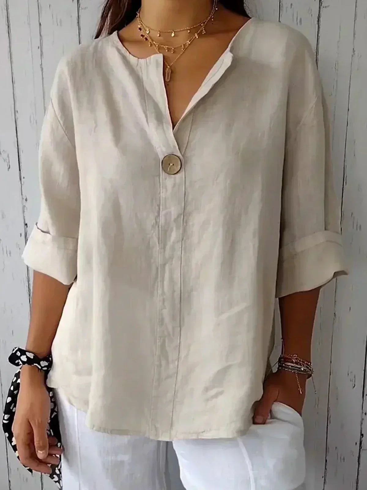 Nicole | Stylische Bluse mit V-Ausschnitt