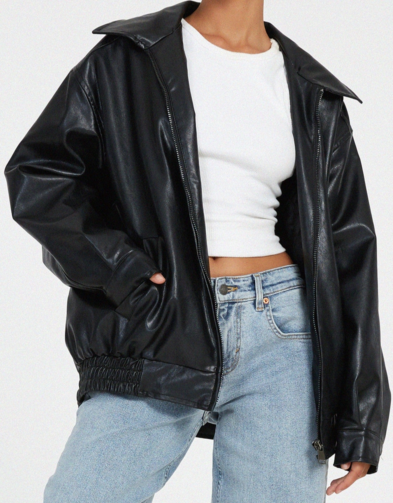 Alma | Lockere Lederjacke