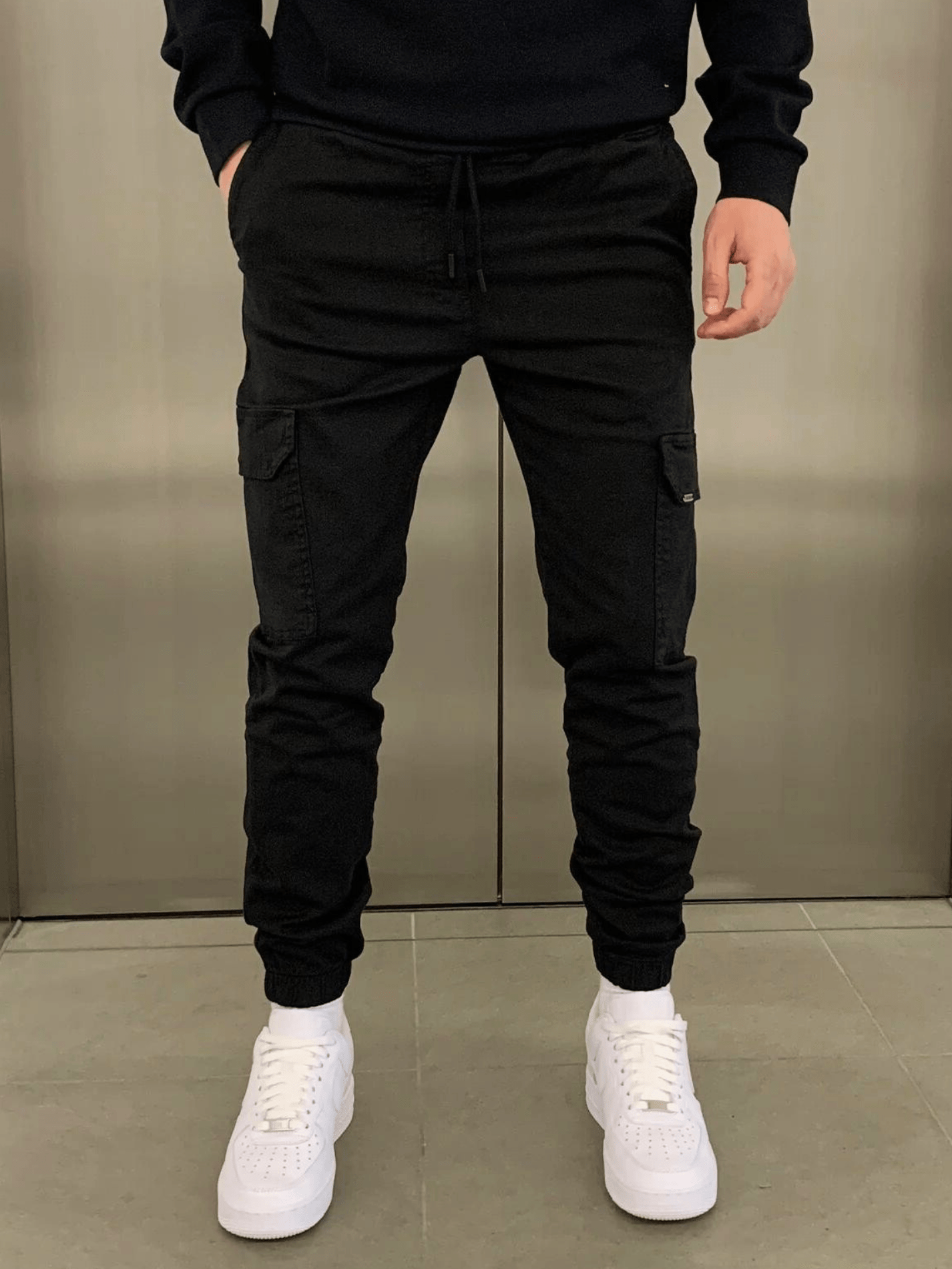 Steffen | Herren Jogginghose mit Cargo-Taschen