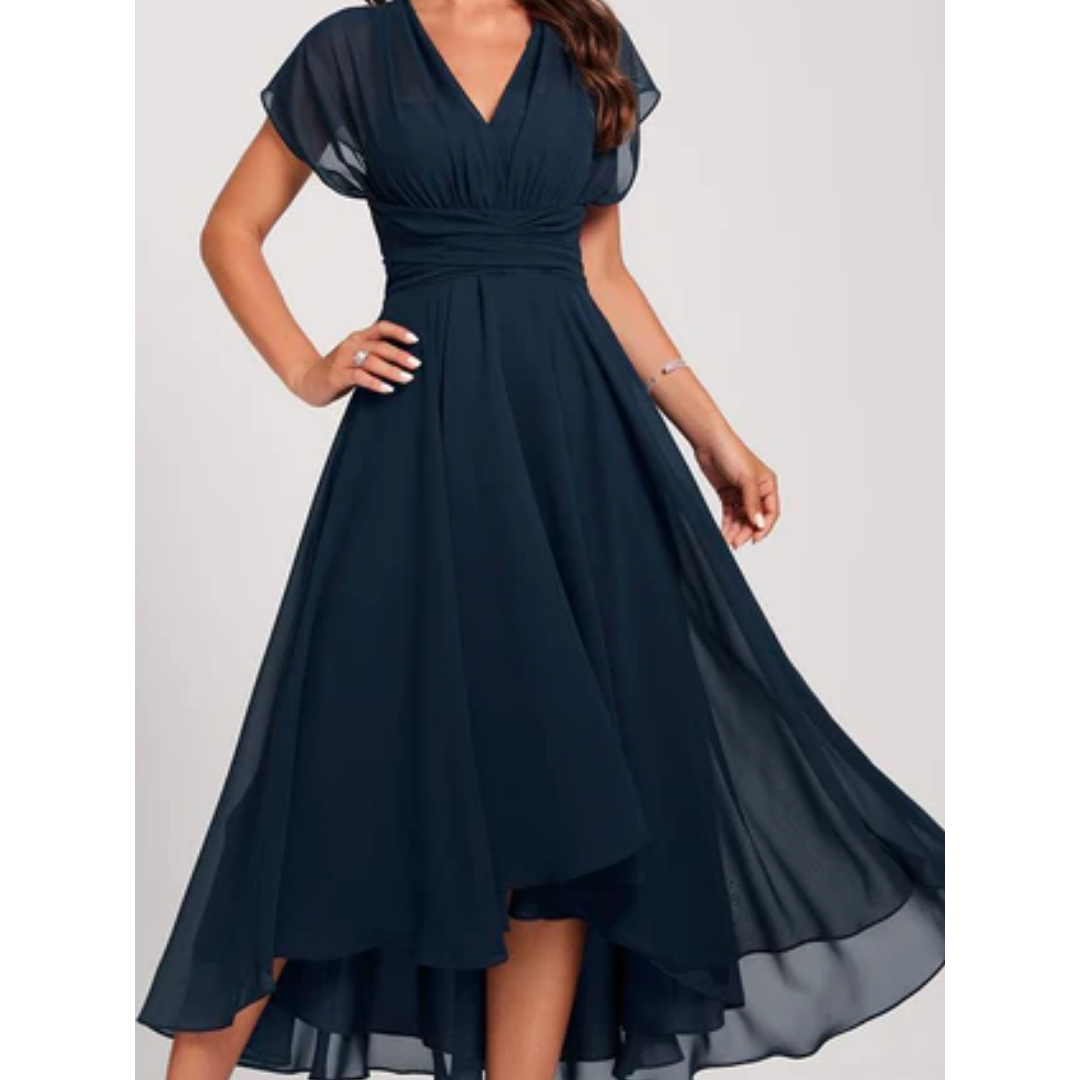 Violetta | Festliches Damenkleid Midi mit V-Ausschnitt для Hochzeitsgäste 3