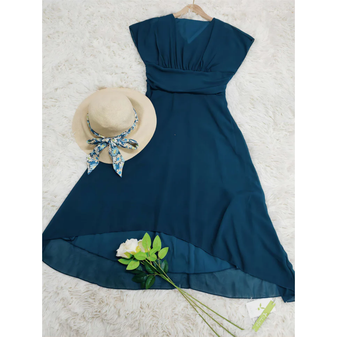 Violetta | Festliches Damenkleid Midi mit V-Ausschnitt для Hochzeitsgäste