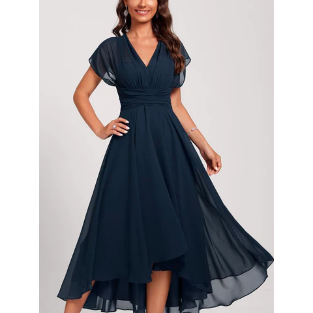 Violetta | Festliches Damenkleid Midi mit V-Ausschnitt для Hochzeitsgäste