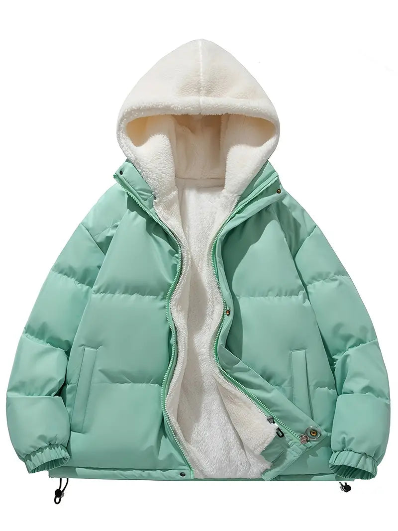 Theo | Fleece Winterjacke mit Kapuze