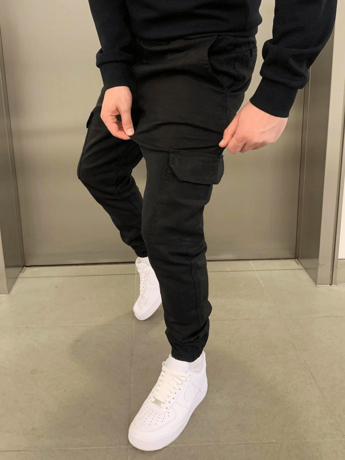 Steffen | Herren Jogginghose mit Cargo-Taschen