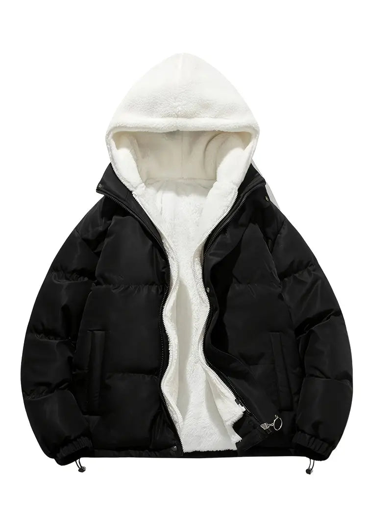 Theo | Fleece Winterjacke mit Kapuze