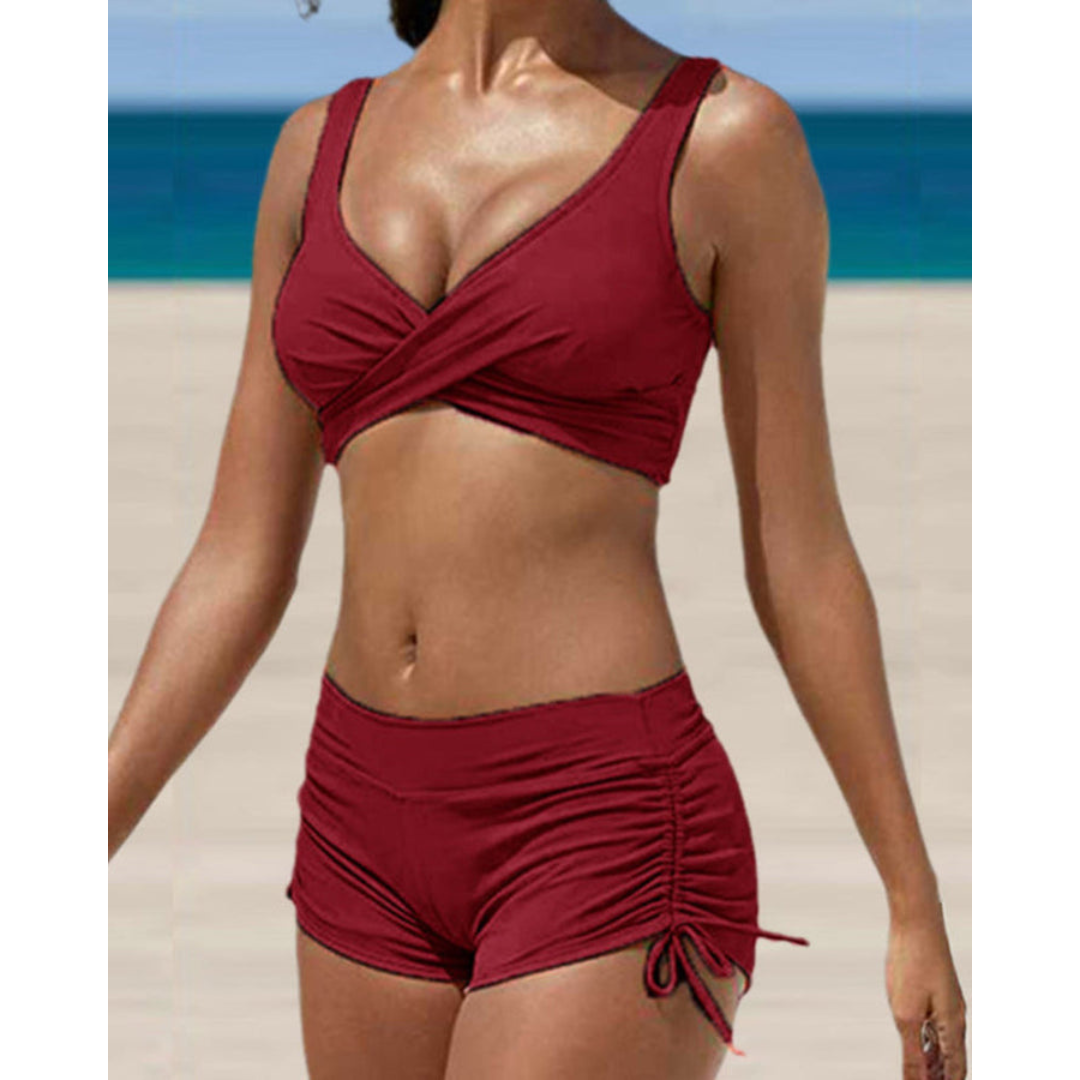 Zesty | Bikini mit V-Ausschnitt und Verstellbaren Trägern in Modernen Mustern