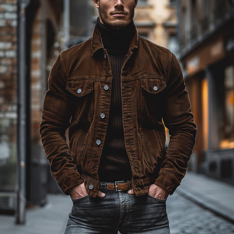 Adam | Vintage Kord Revers Jacke