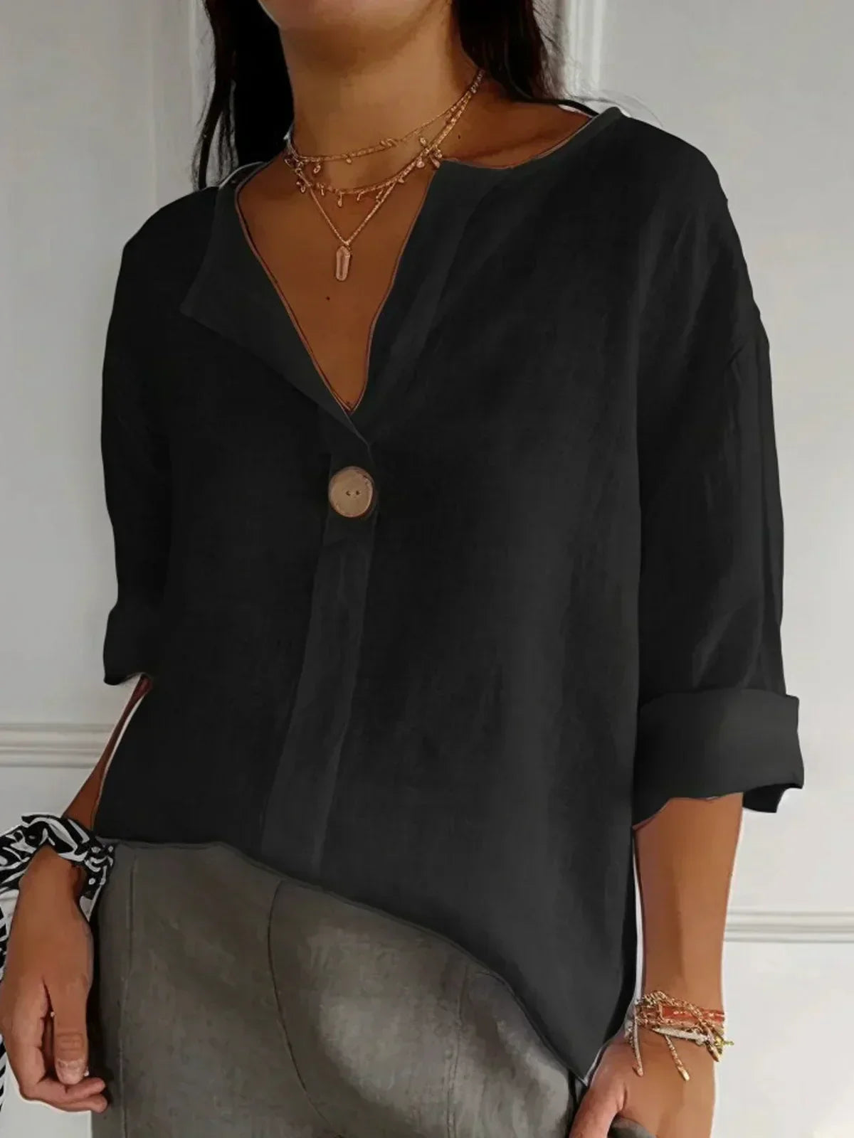 Nicole | Stylische Bluse mit V-Ausschnitt