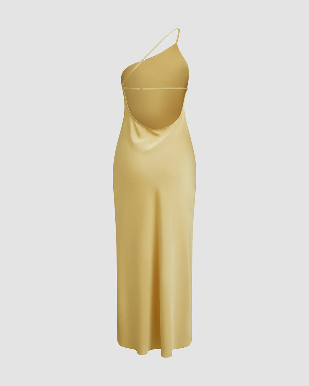 Angelika | Langes Abendkleid mit offenem Rücken und Satin-Schlitz