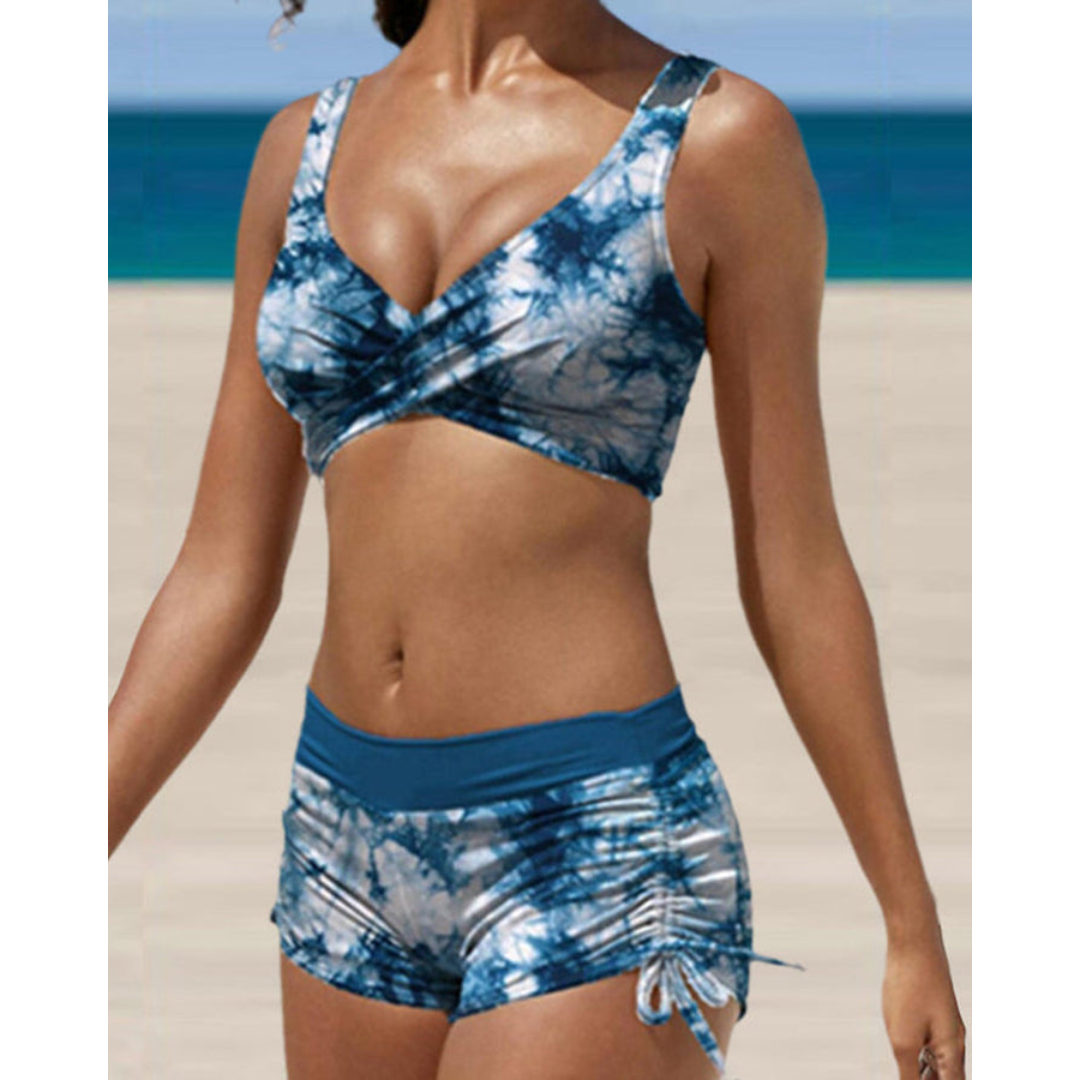 Zesty | Bikini mit V-Ausschnitt und Verstellbaren Trägern in Modernen Mustern