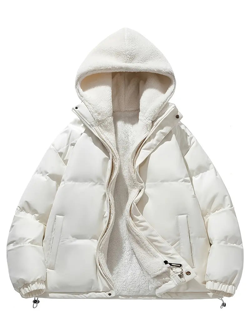 Theo | Fleece Winterjacke mit Kapuze