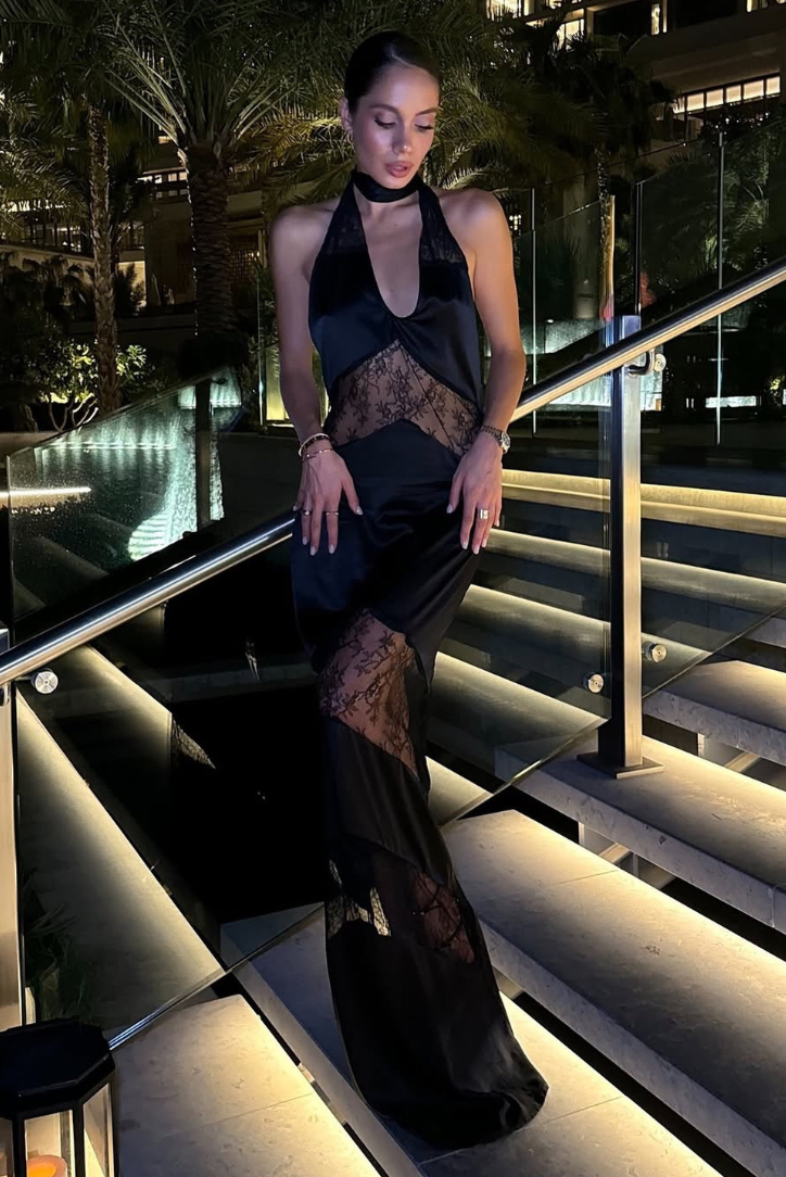 Mandy | Maxikleid Sommer mit Zarten Spitzen für Damen