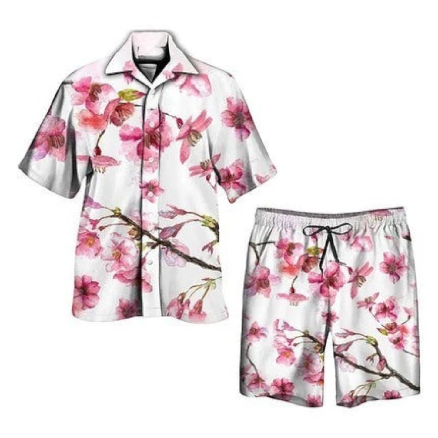 Jorden | Zweiteiler Hose und Oberteil Sommer Set im Tropen Design