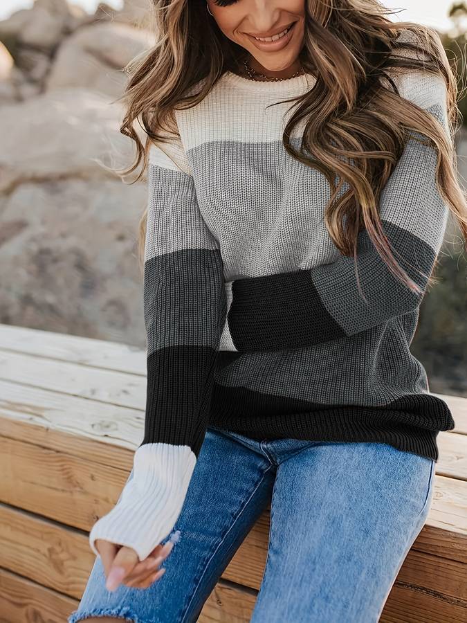 Esmeralda | Gestreifter Strickpullover