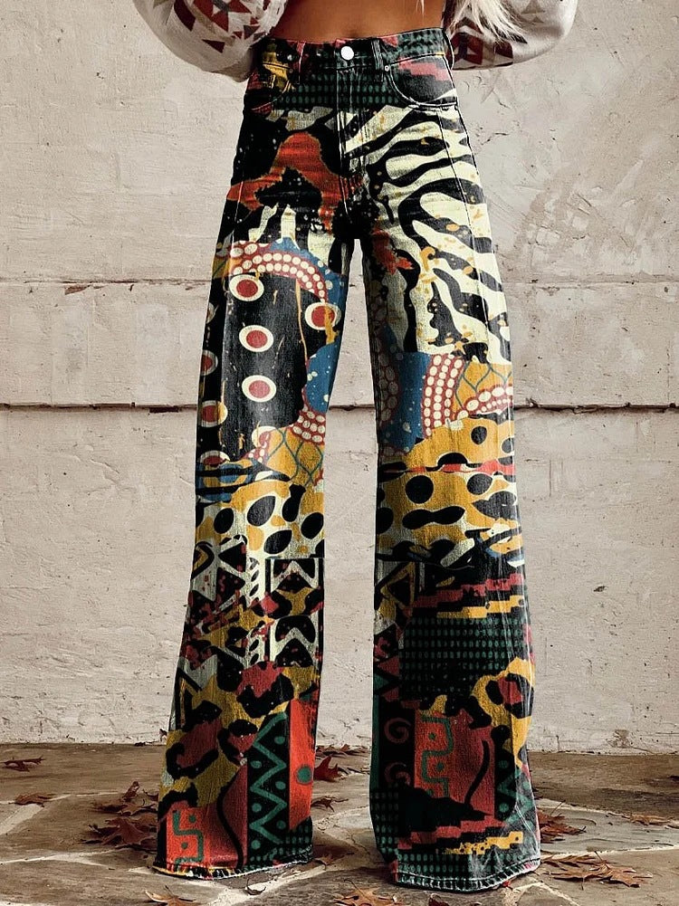Quirina | Weit geschnittene hose mit Blumenmuster