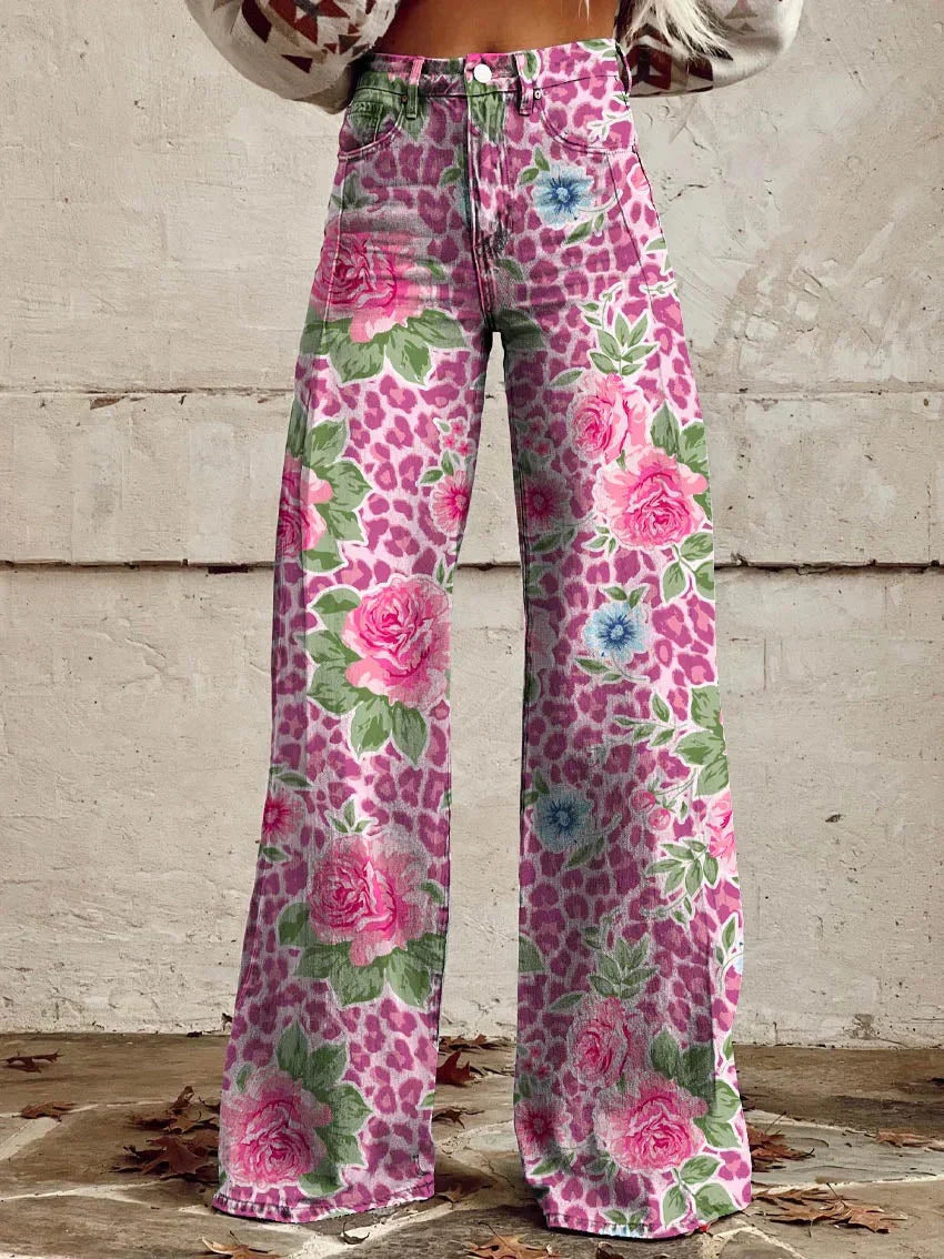 Quirina | Weit geschnittene hose mit Blumenmuster