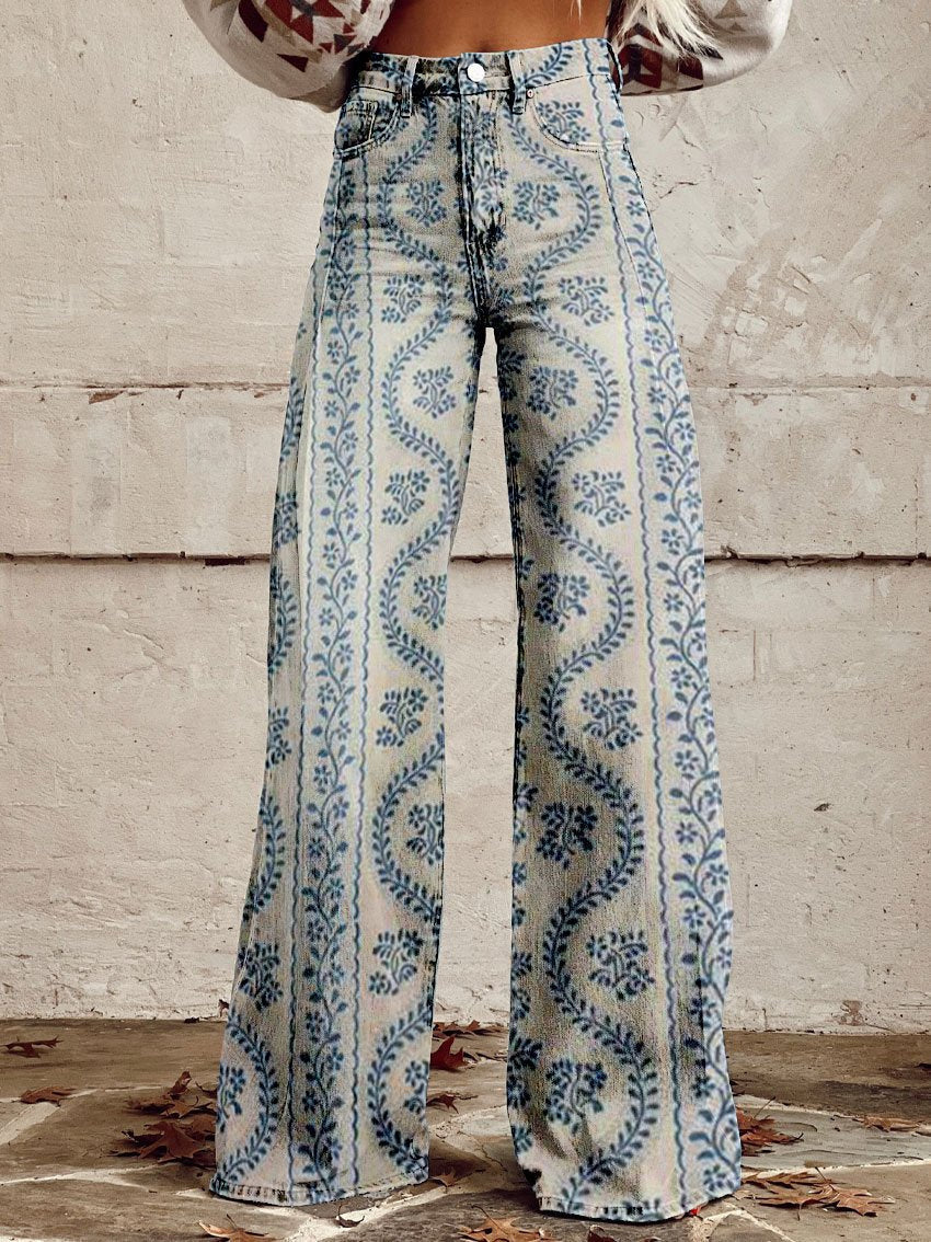 Quirina | Weit geschnittene hose mit Blumenmuster