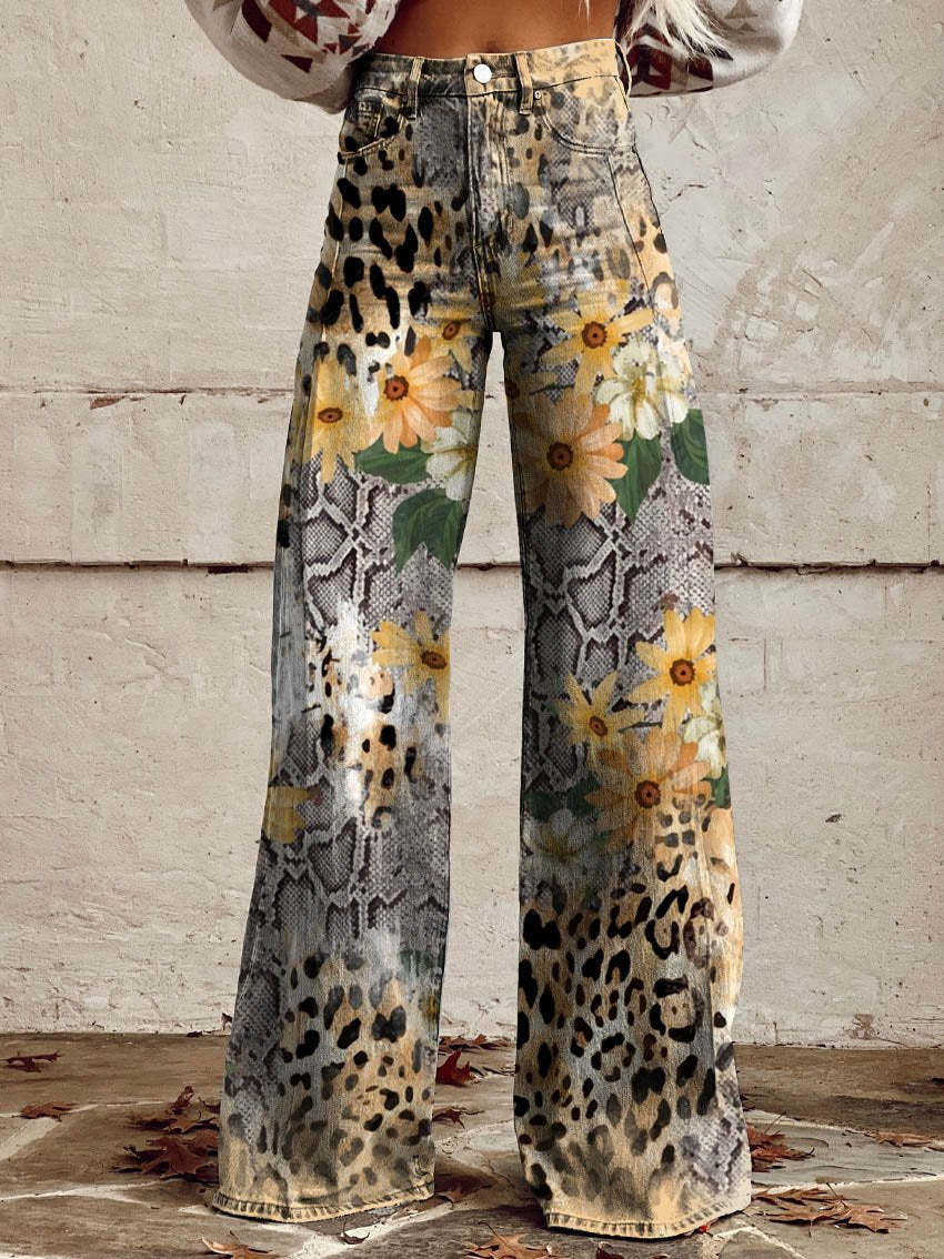 Quirina | Weit geschnittene hose mit Blumenmuster