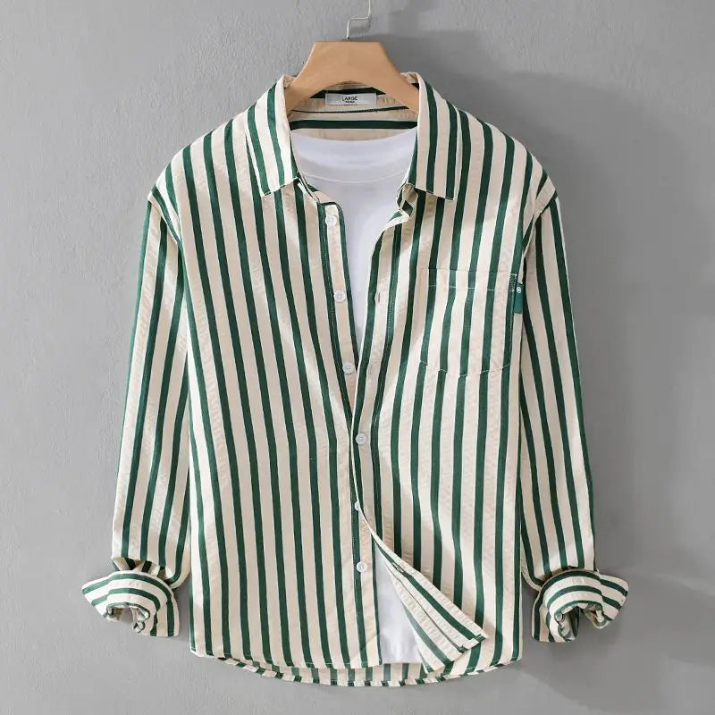 Alfie | Vertikaler Streifen-Button-Down-Sommerhemd