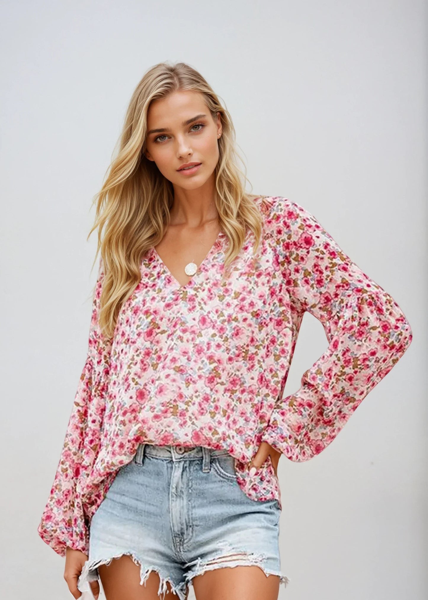 Moniek | Blumenbluse für Frauen-6