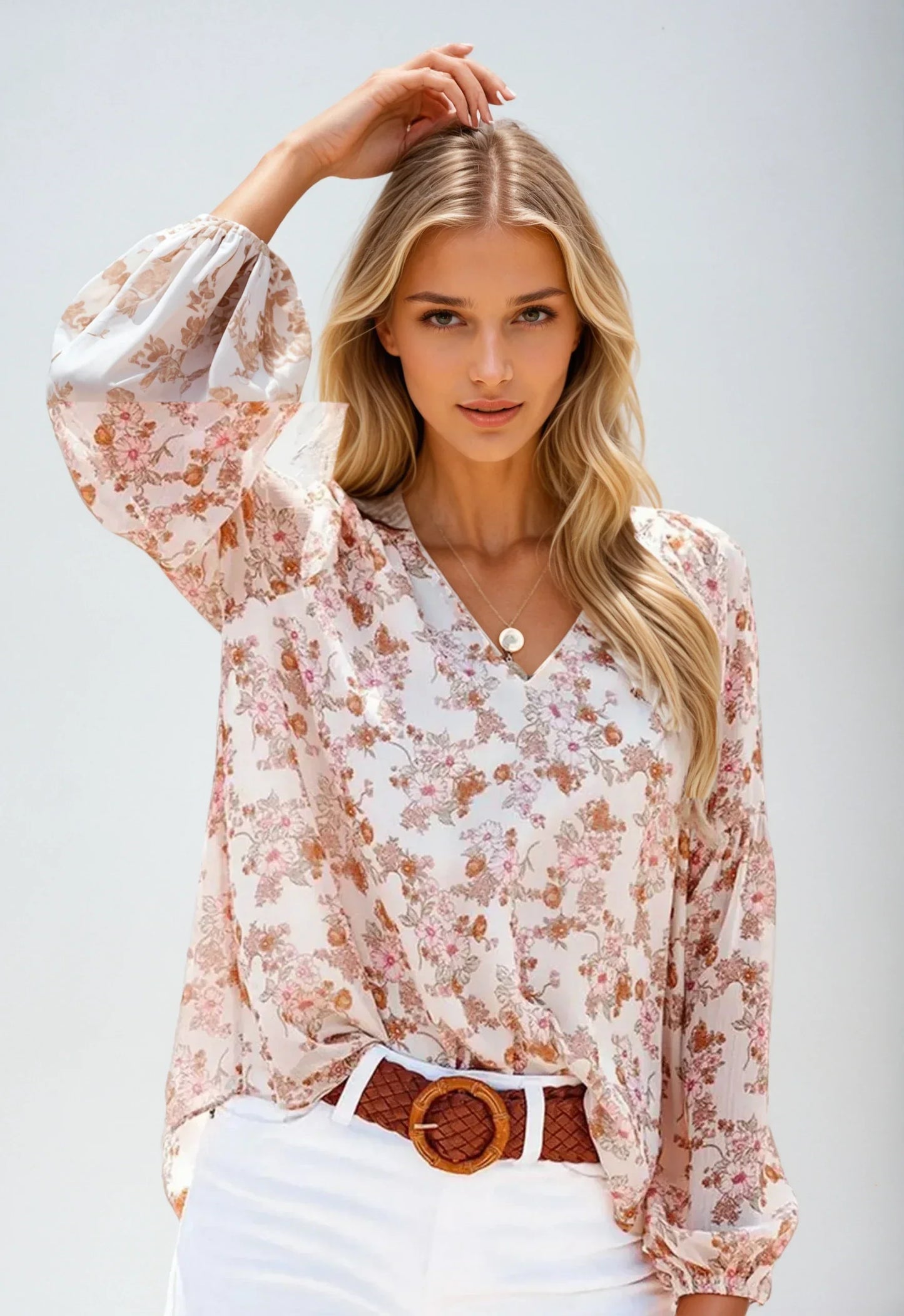 Moniek | Blumenbluse für Frauen