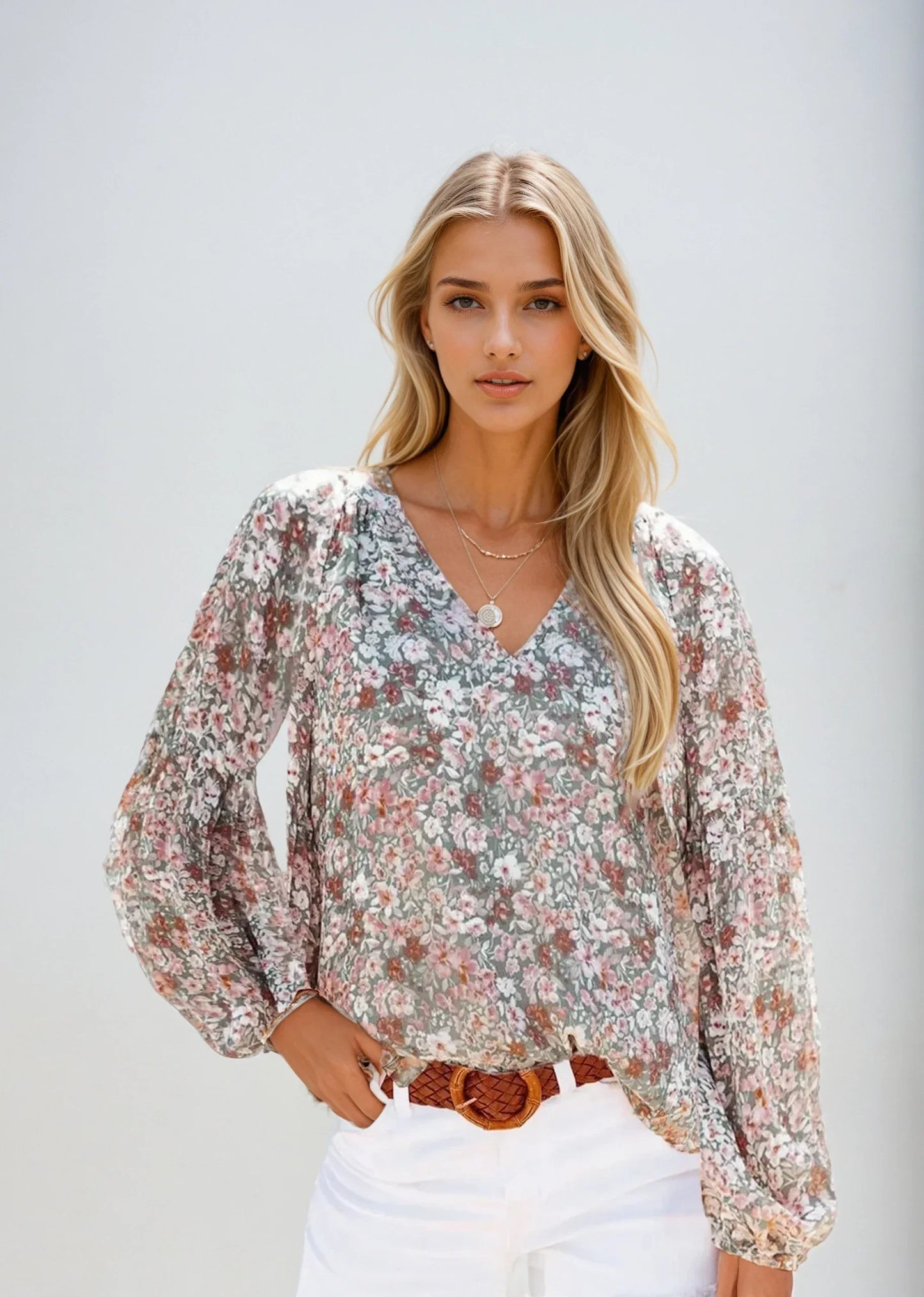Moniek | Blumenbluse für Frauen