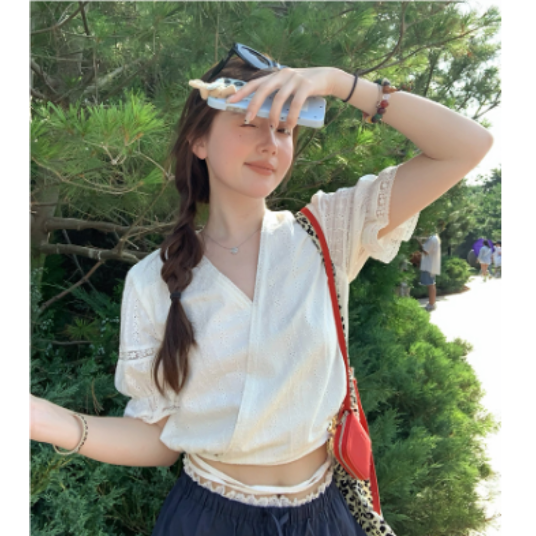 Jessika | Elegante V-Ausschnitt Bluse