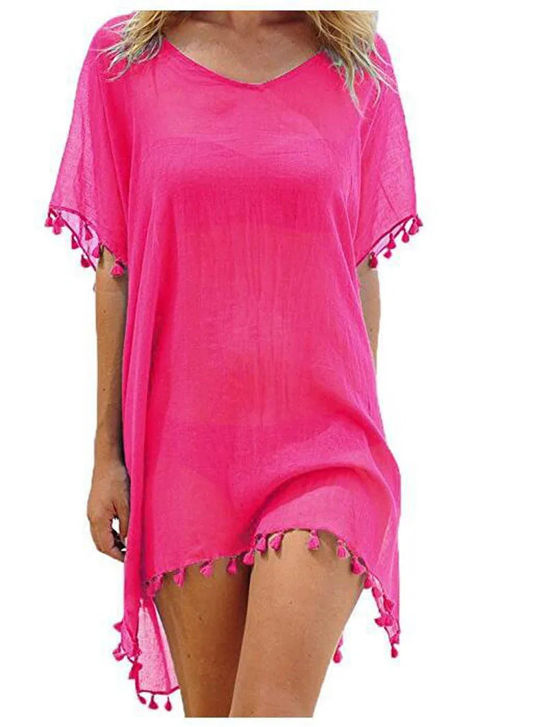 Variant image for Chiffon Strandkleid Damen | Elegantes Beach Cover Up-1