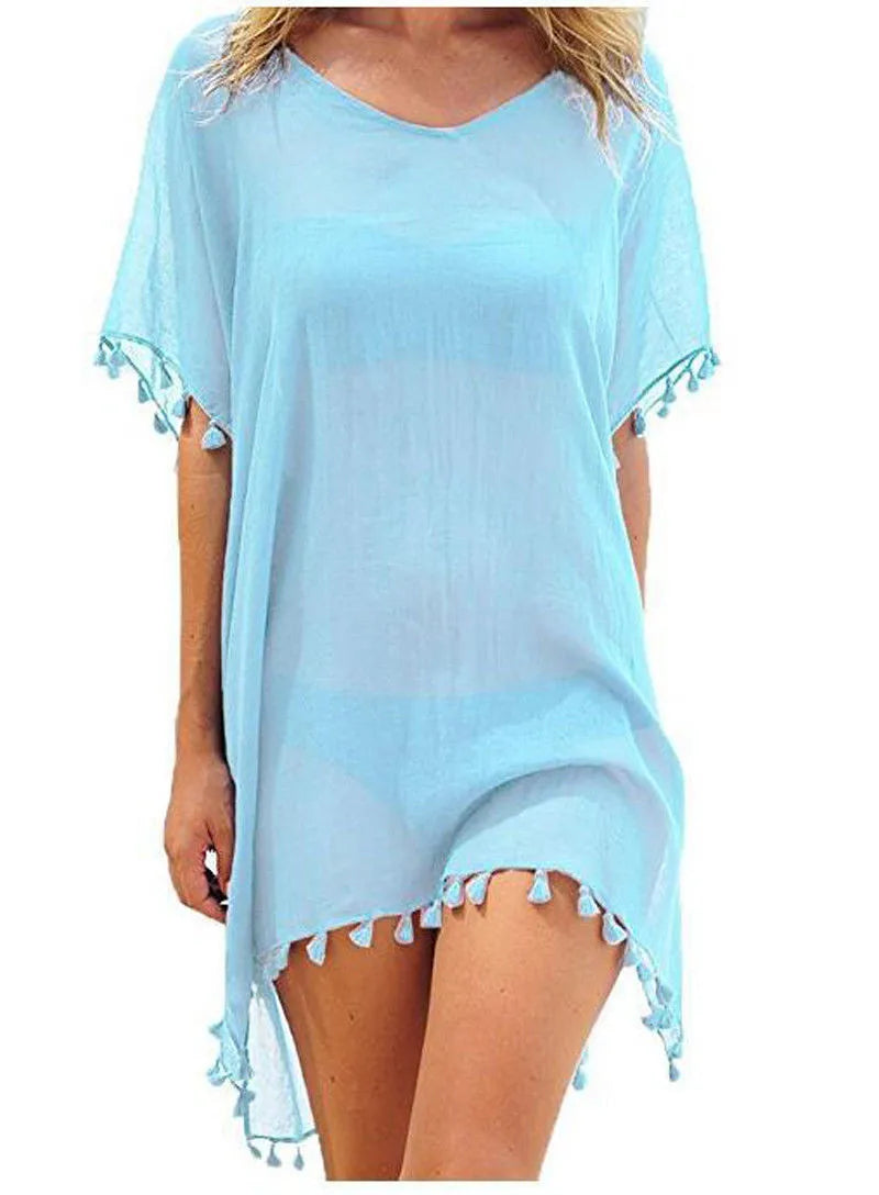 Variant image for Chiffon Strandkleid Damen | Elegantes Beach Cover Up-6