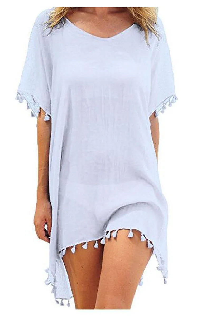 Variant image for Chiffon Strandkleid Damen | Elegantes Beach Cover Up-4