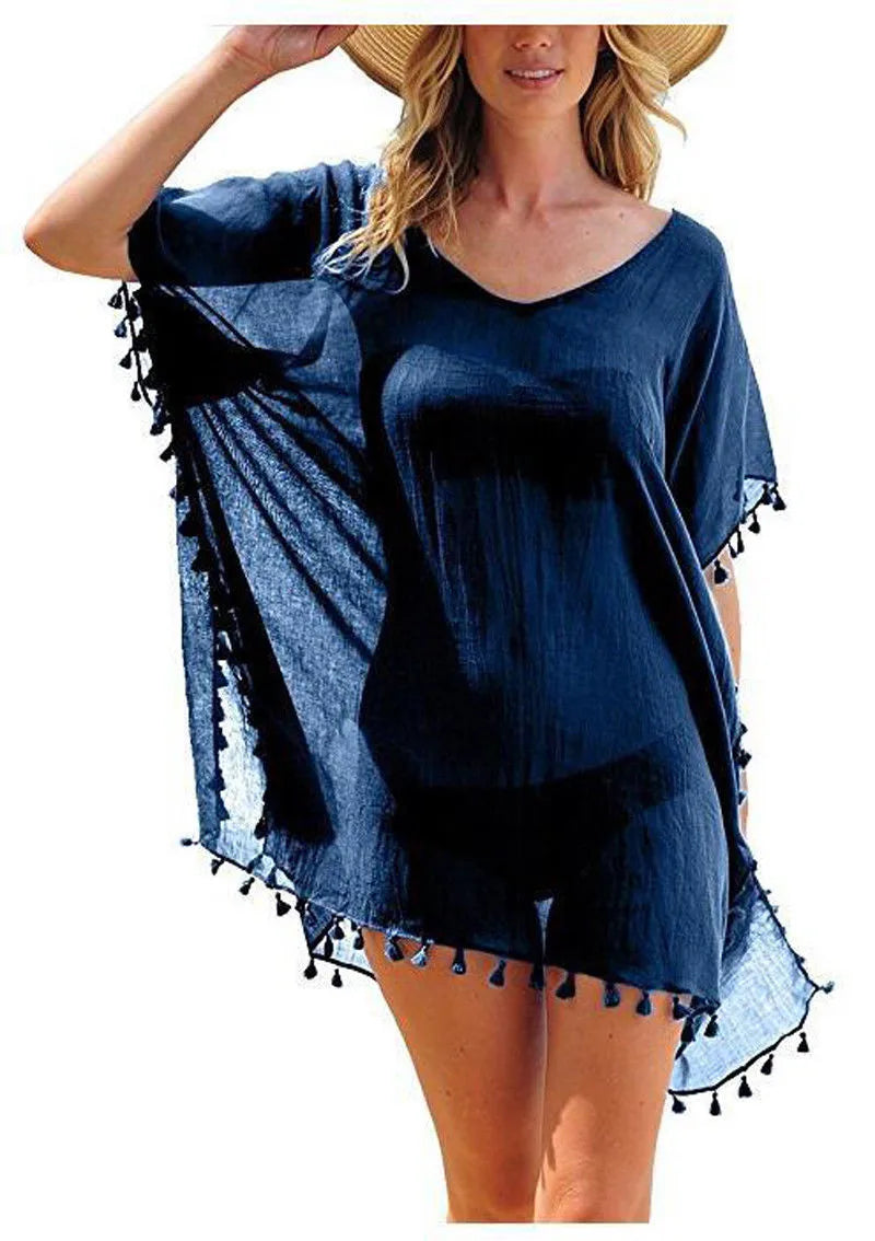 Chiffon Strandkleid Damen | Elegantes Beach Cover Up-2