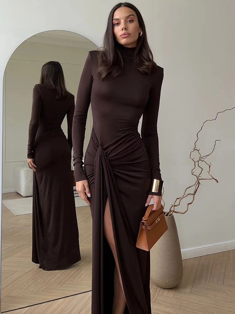 Diana | Maxikleid Sommer mit Oberschenkelschlitz für Damen