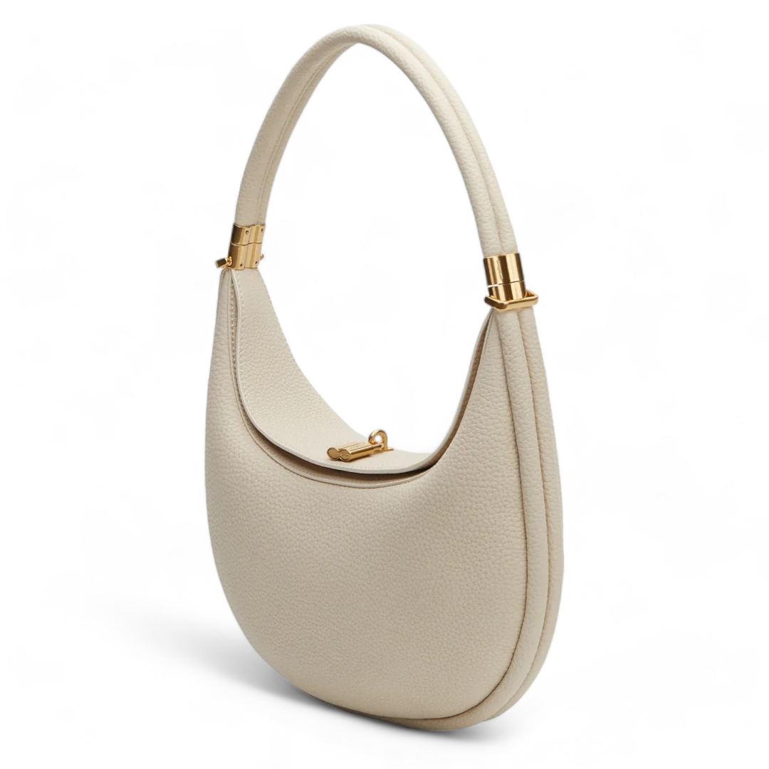 Luna | Ledertasche Damen aus Echtem Leder – Elegante Halbmondform in Onyx-2