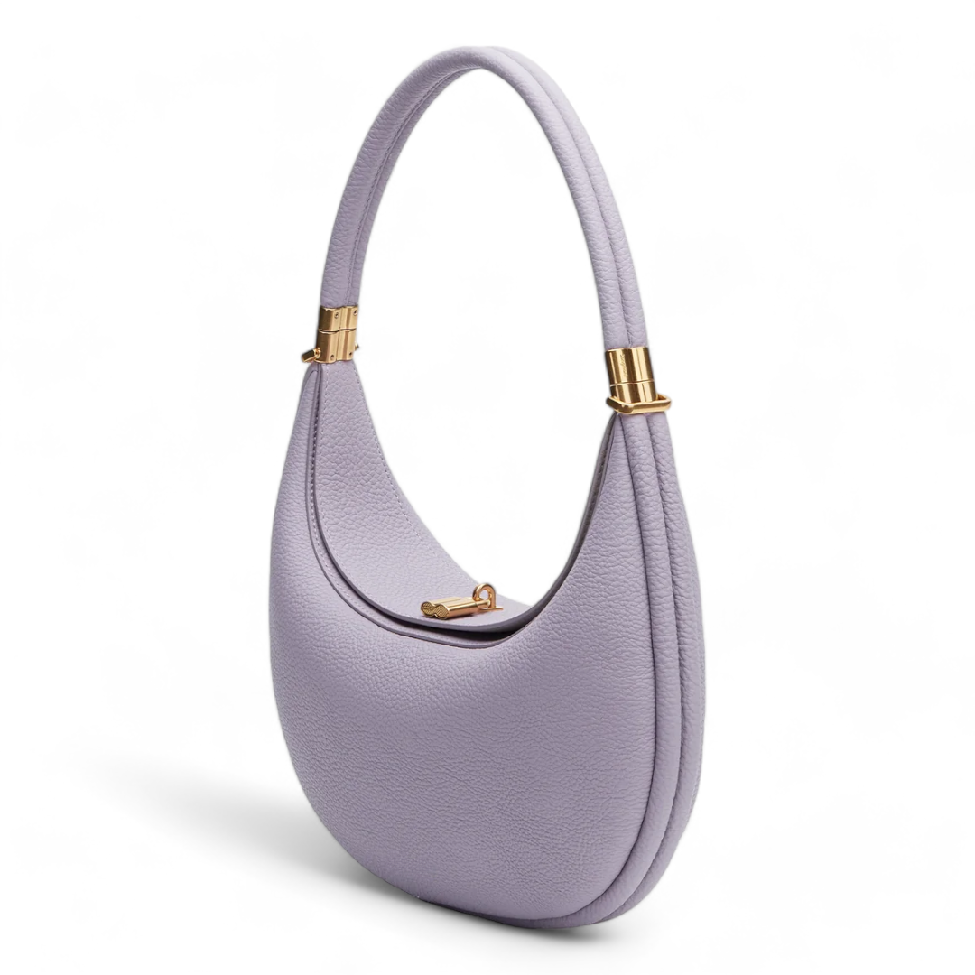 Luna | Ledertasche Damen aus Echtem Leder – Elegante Halbmondform in Onyx-3