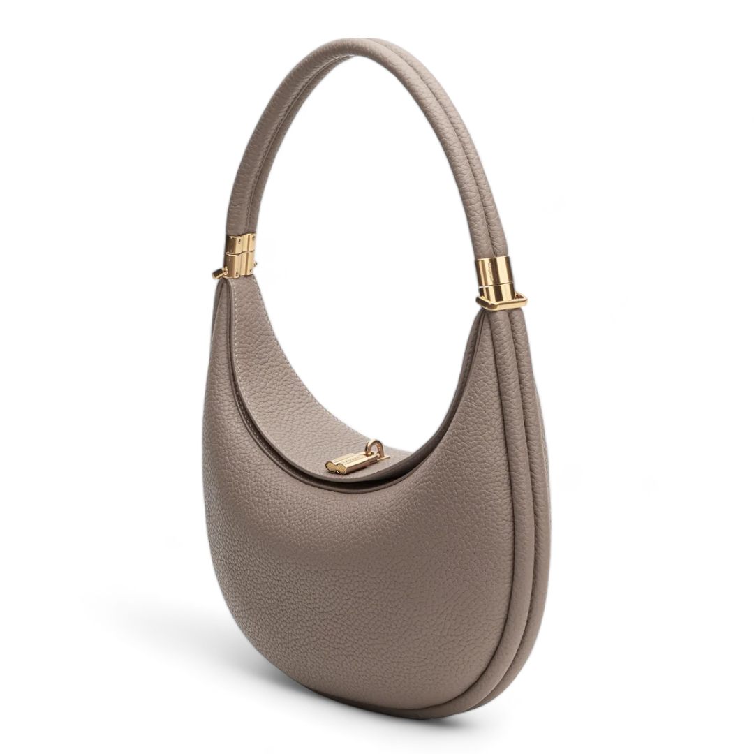 Luna | Ledertasche Damen aus Echtem Leder – Elegante Halbmondform in Onyx-4