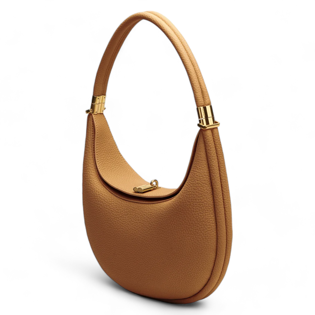 Luna | Ledertasche Damen aus Echtem Leder – Elegante Halbmondform in Onyx-6