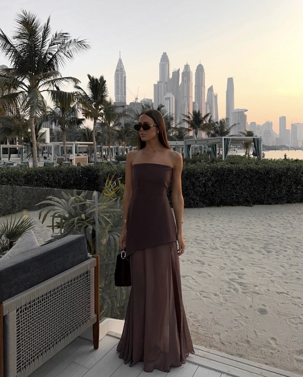 Variant image for Danica | Asymmetrisches Maxikleid Sommer Damen-16