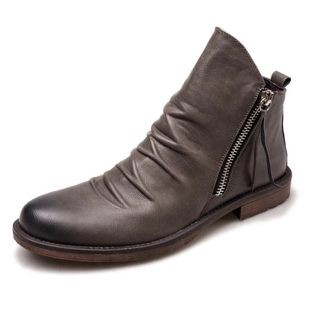 Stephan | Chelsea Stiefel Braun aus Leder für Herren