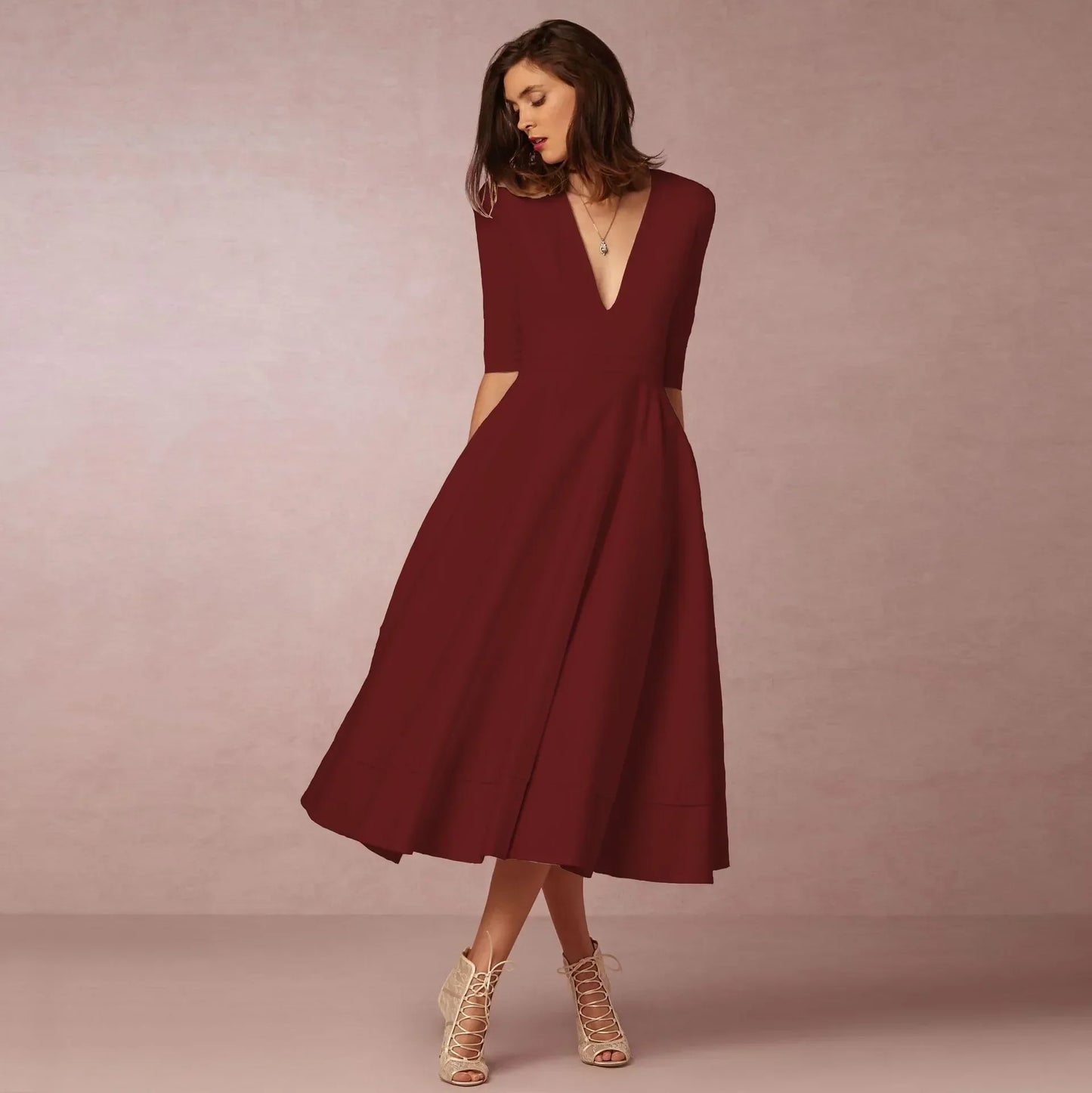 Variant image for Glamour | Midi Abendkleid für Damen – Elegant und Zeitlos-61