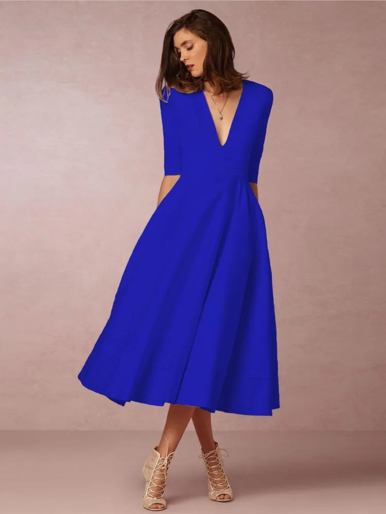 Glamour | Midi Abendkleid für Damen Elegant und Zeitlos