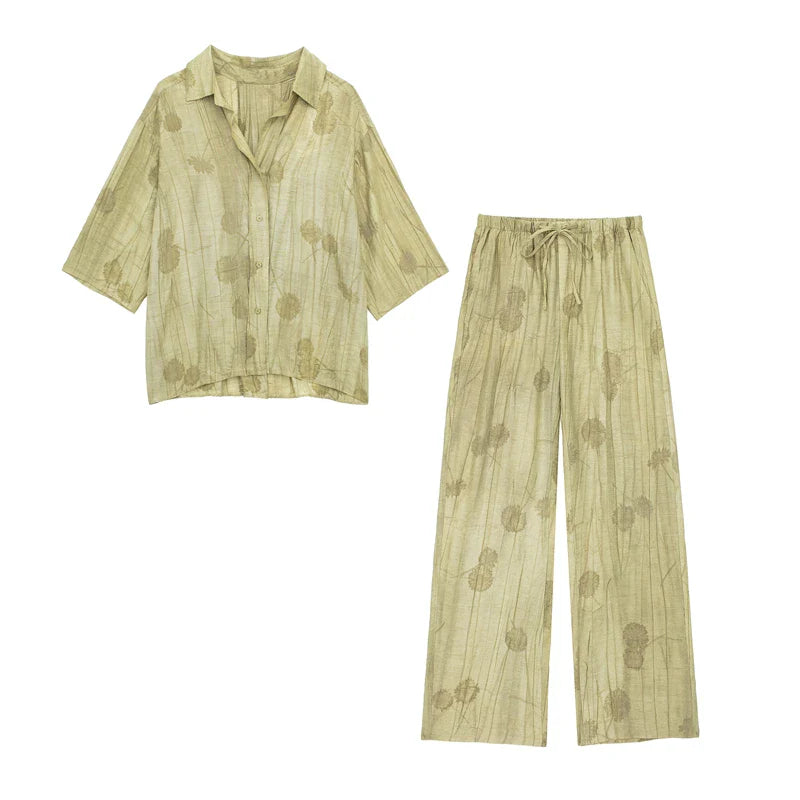 Daria | Damen Set mit Jacquard-Muster – Lässig & Schick für Frühling/Sommer-1