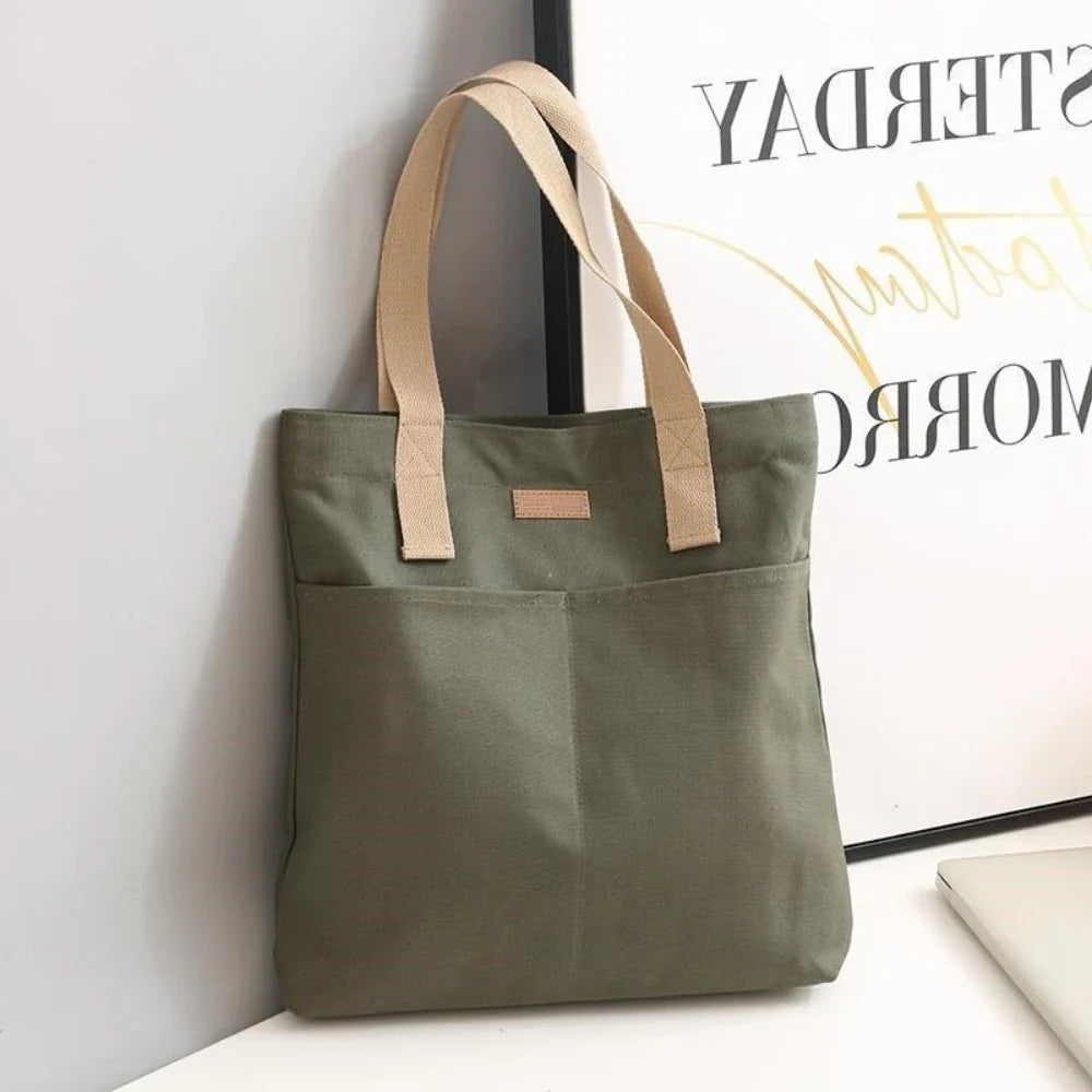 Lina | Einkaufstasche Shopper aus Leinwand – Große Kapazität, Unisex-Design-2