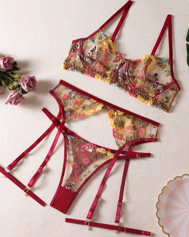 Lorelei | Dreiteiliges Dessous-Set