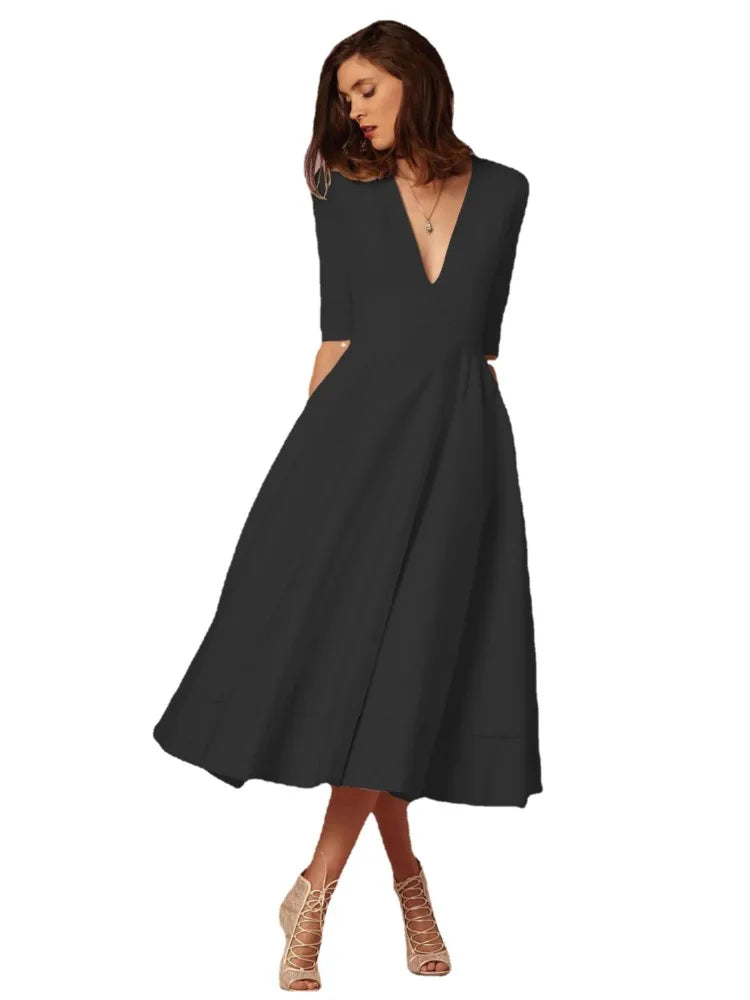Glamour | Midi Abendkleid für Damen Elegant und Zeitlos