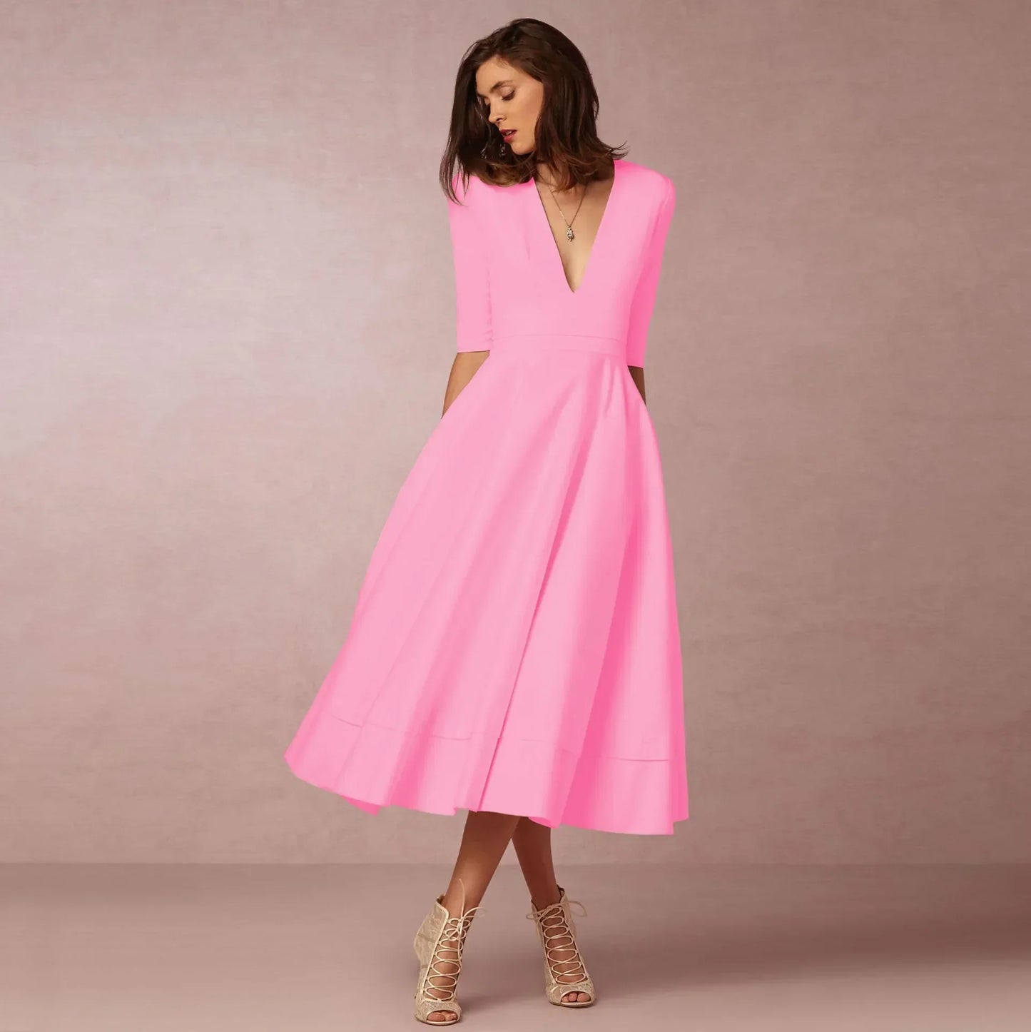 Glamour | Midi Abendkleid für Damen Elegant und Zeitlos