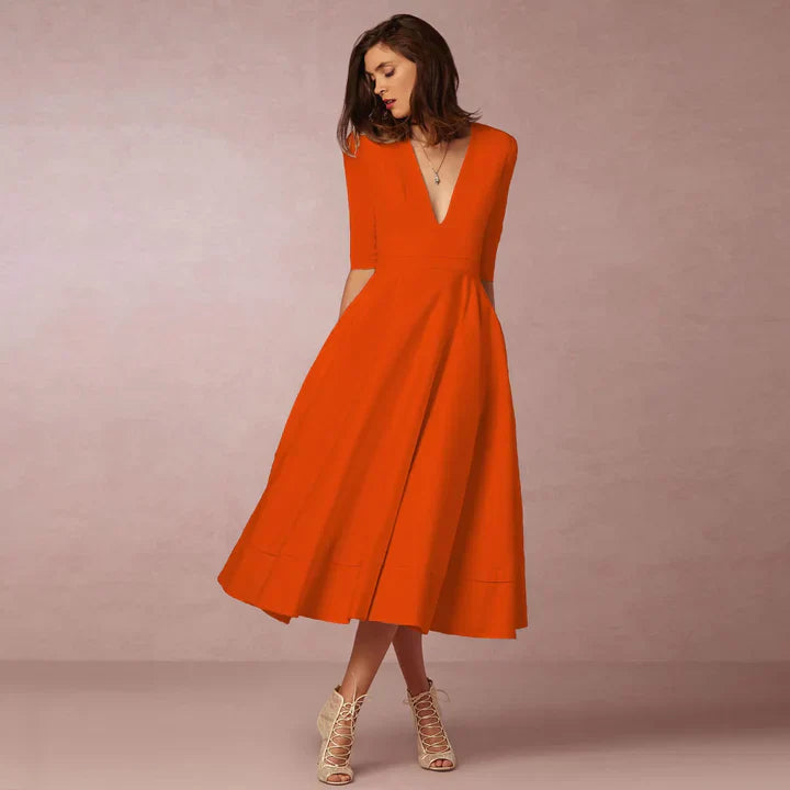 Glamour | Midi Abendkleid für Damen Elegant und Zeitlos