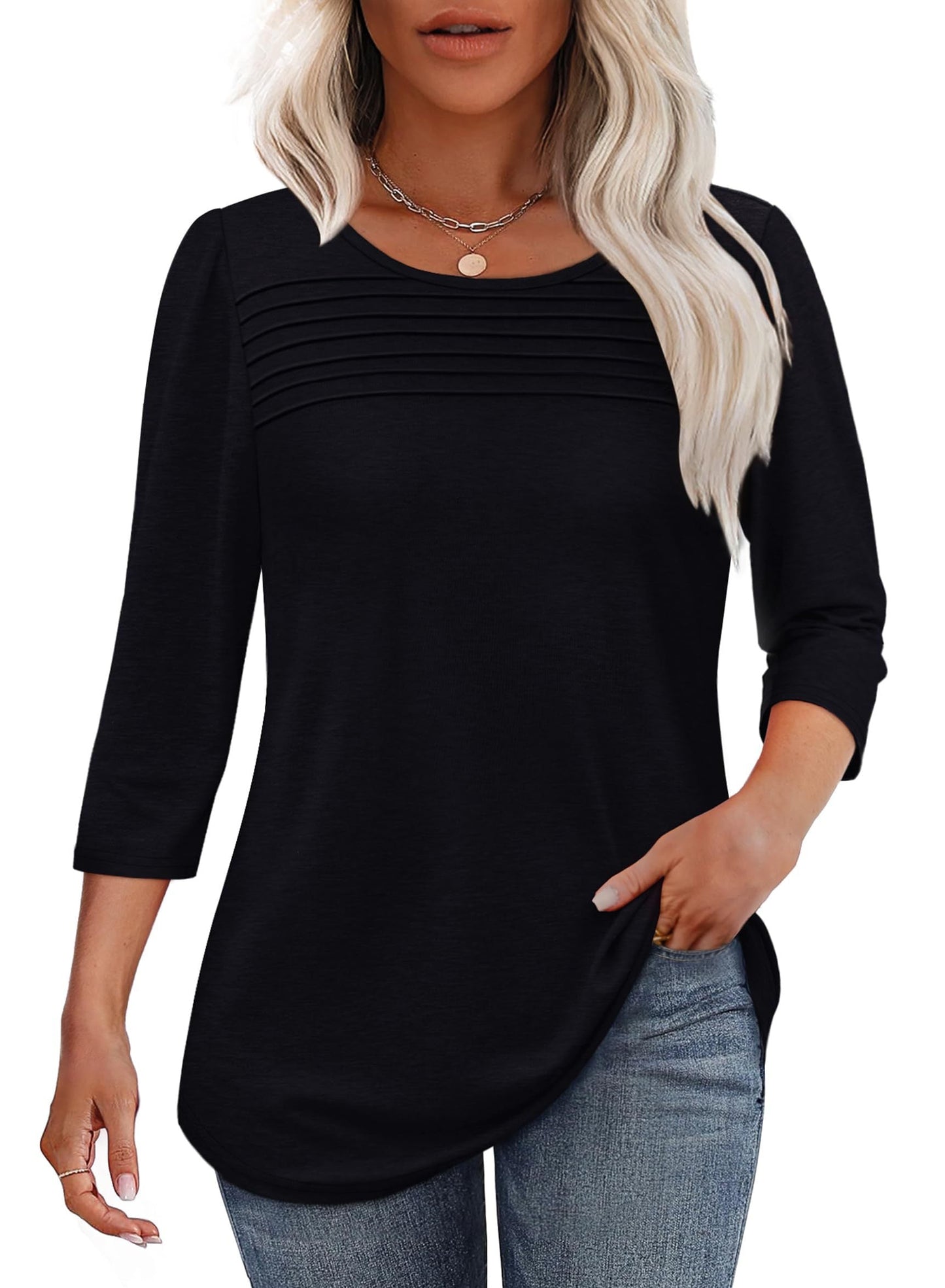 Sophia | Faltenbluse im Mühelosen Stil