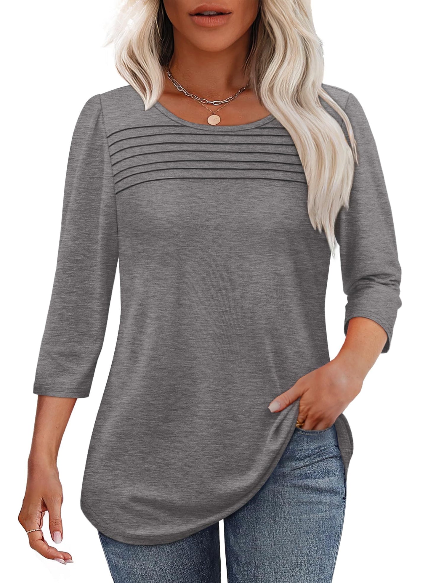 Sophia | Faltenbluse im Mühelosen Stil
