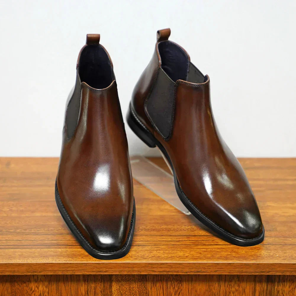 Patrick | Stiefel aus echtem Leder in Braun