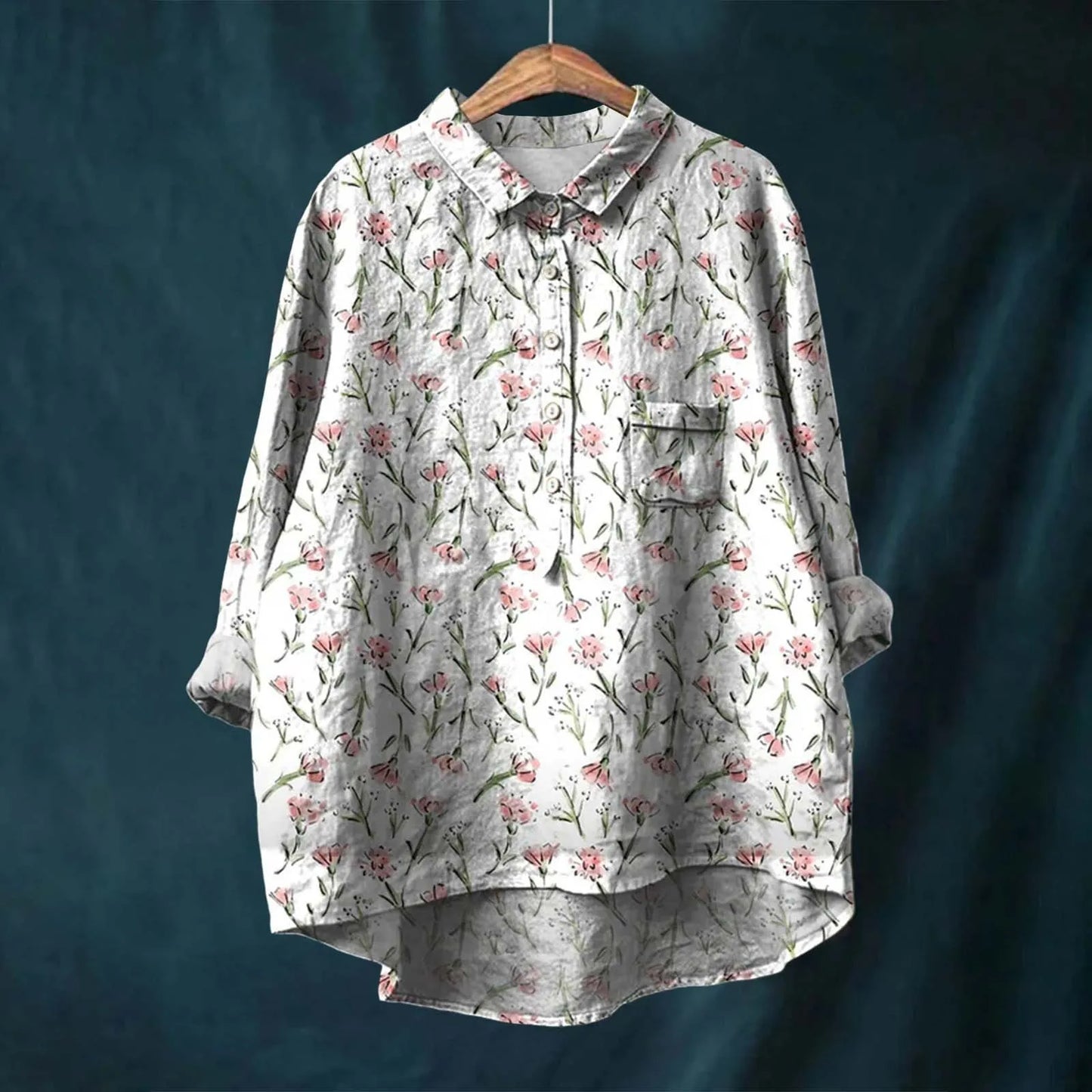 Variant image for Meja | Damenhemd Langarm Blumenmuster-37